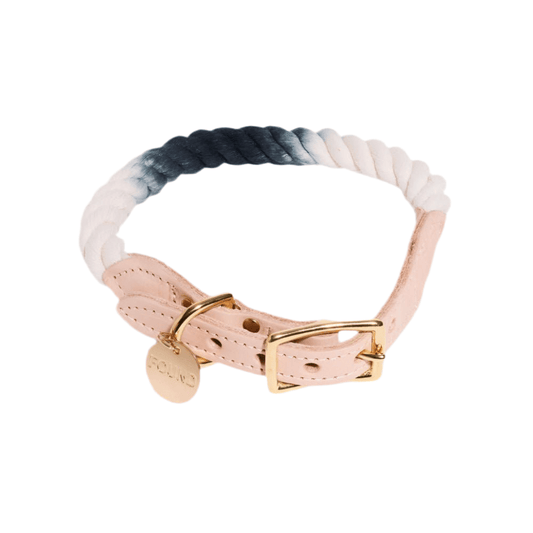 Marine Green Cotton Rope Collar - Athena’s Paw