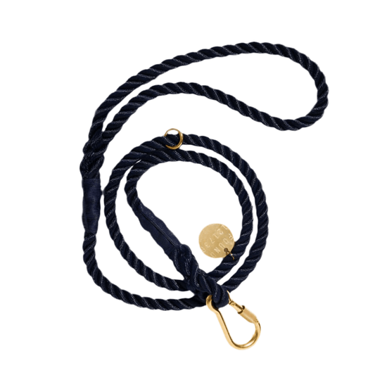 Navy Rope Leash - Athena’s Paw