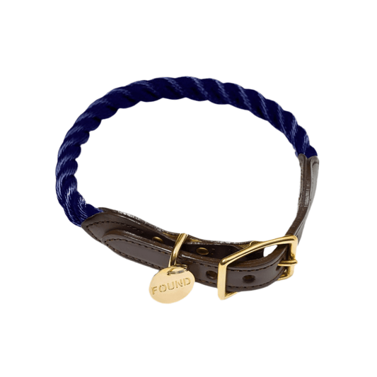 Navy Rope Collar - Athena’s Paw