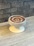 Load image into Gallery viewer, Hestia's Hearth ceramic slow feeder dog bowl with maze pattern design for healthier digestion
