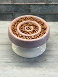 Load image into Gallery viewer, Hestia's Hearth ceramic slow feeder dog bowl with maze pattern design for healthier digestion
