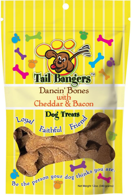 Tail Bangers Cheddar N' Bacon Dancin' Bones Crunchy Dog Treats - Athena’s Paw